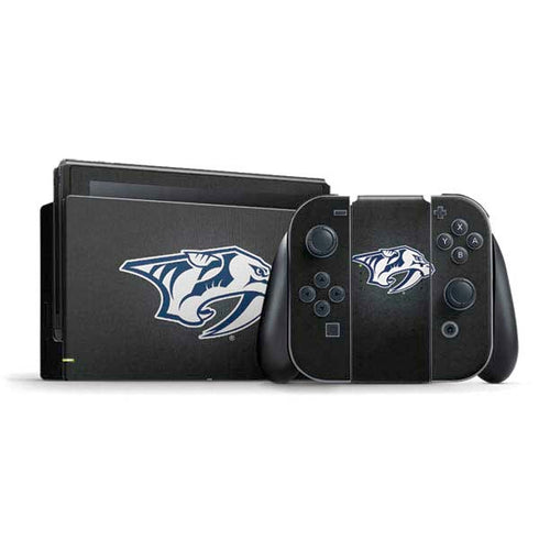 NHL Nashville Predators Black Background Nintendo Skins